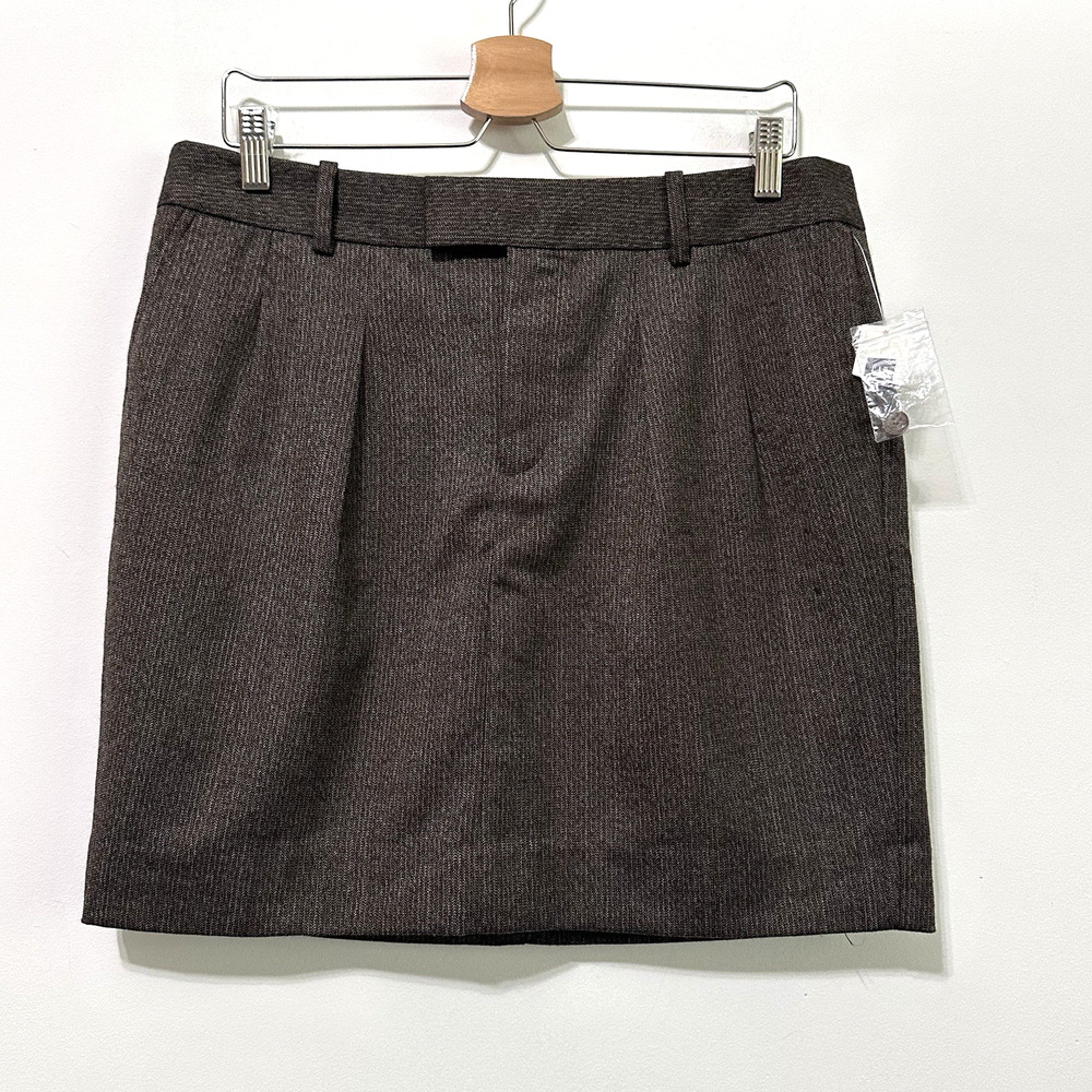 Gap Skirt 10 Wool Blend Short Mini Stretch Brown Trendy Work Party Academia NEW‎